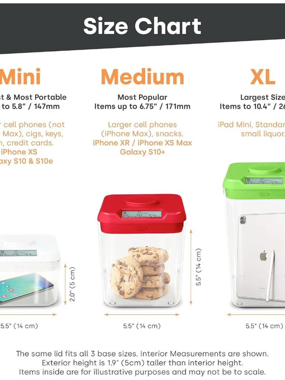 KSafe Timer Lock Box for Phones, Snacks & Medications - Cell Phone Jail & Food S - Picture 2 of 7
